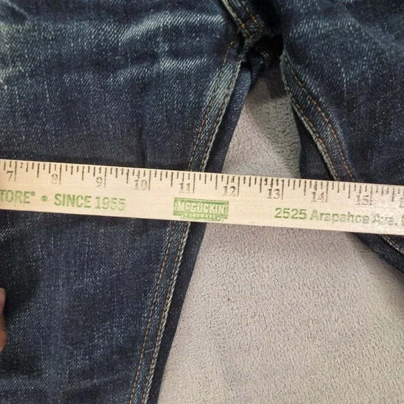 Pike Brothers Jeans Mens Selvedge Blue Roamer Whiskers Honeycomb Fits 36x27 - Picture 6 of 16